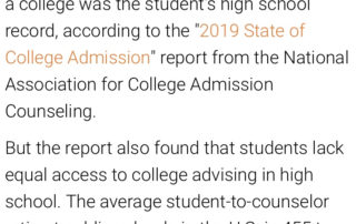 College4Careers College Admissions Counseling Grades and College Admissions